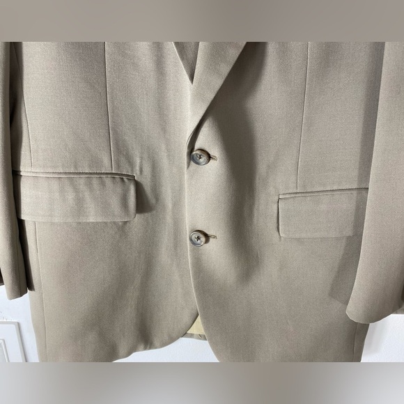 Aquascutum of London Beige Blazer Mens Size 40 R Wool Made in Canada - Picture 3 of 11
